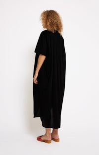 Robe midi Page en coton - Charbon