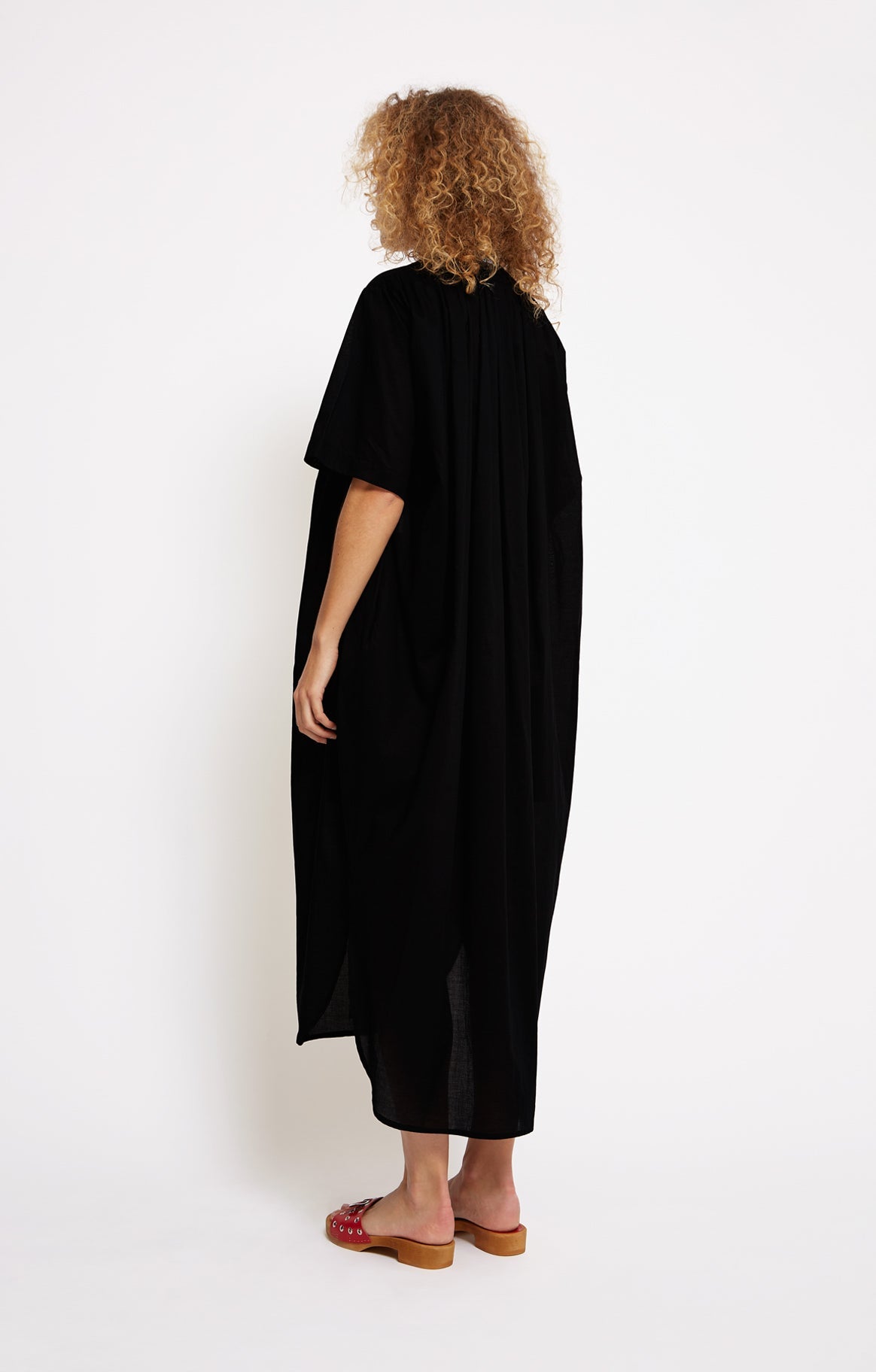 Robe midi Page en coton - Charbon