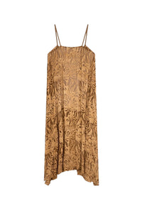 Robe longue Pulp en soie - Caramel