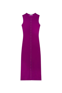 Rosalia maxi dress with slits - Bougainvillea