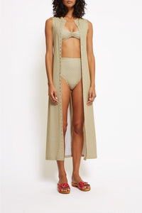 Rosalia maxi dress with slits - Vanilla