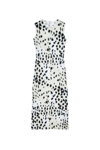Rosalia short dress with slits - Animal