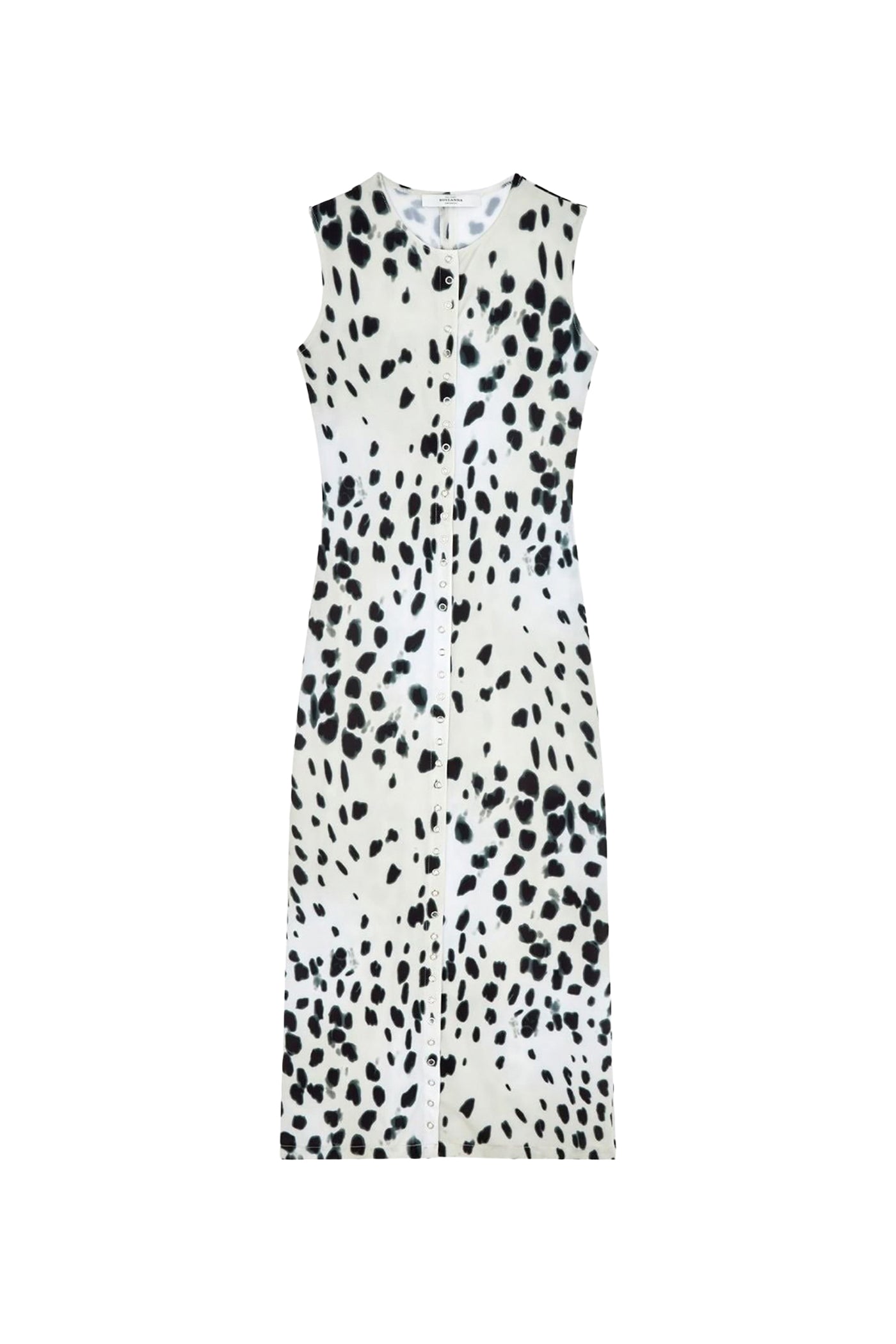 Rosalia short dress with slits - Animal