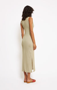 Rosalia maxi dress with slits - Vanilla