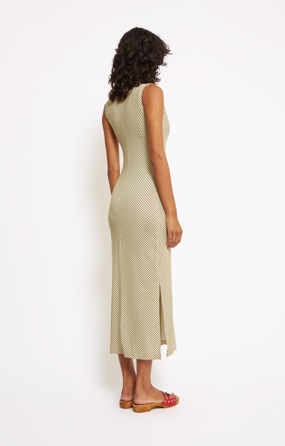 Rosalia maxi dress with slits - Vanilla