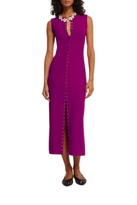 Rosalia maxi dress with slits - Bougainvillea