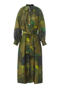 MULTICO VERT ROBE CHAINE & TRAME SAVANE