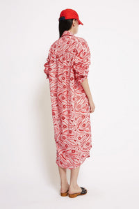 Robe longue Scoop - Rose