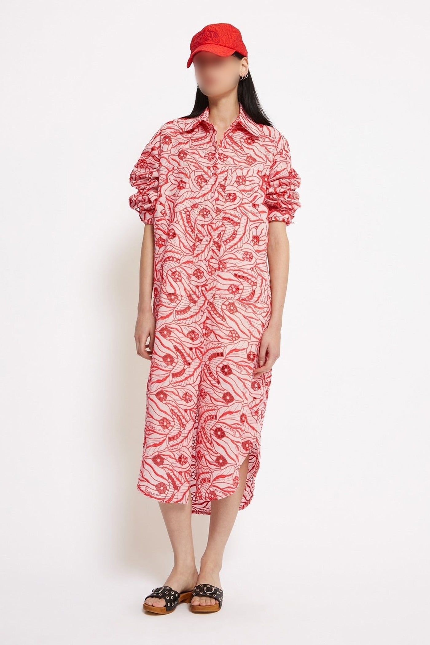 Robe longue Scoop - Rose
