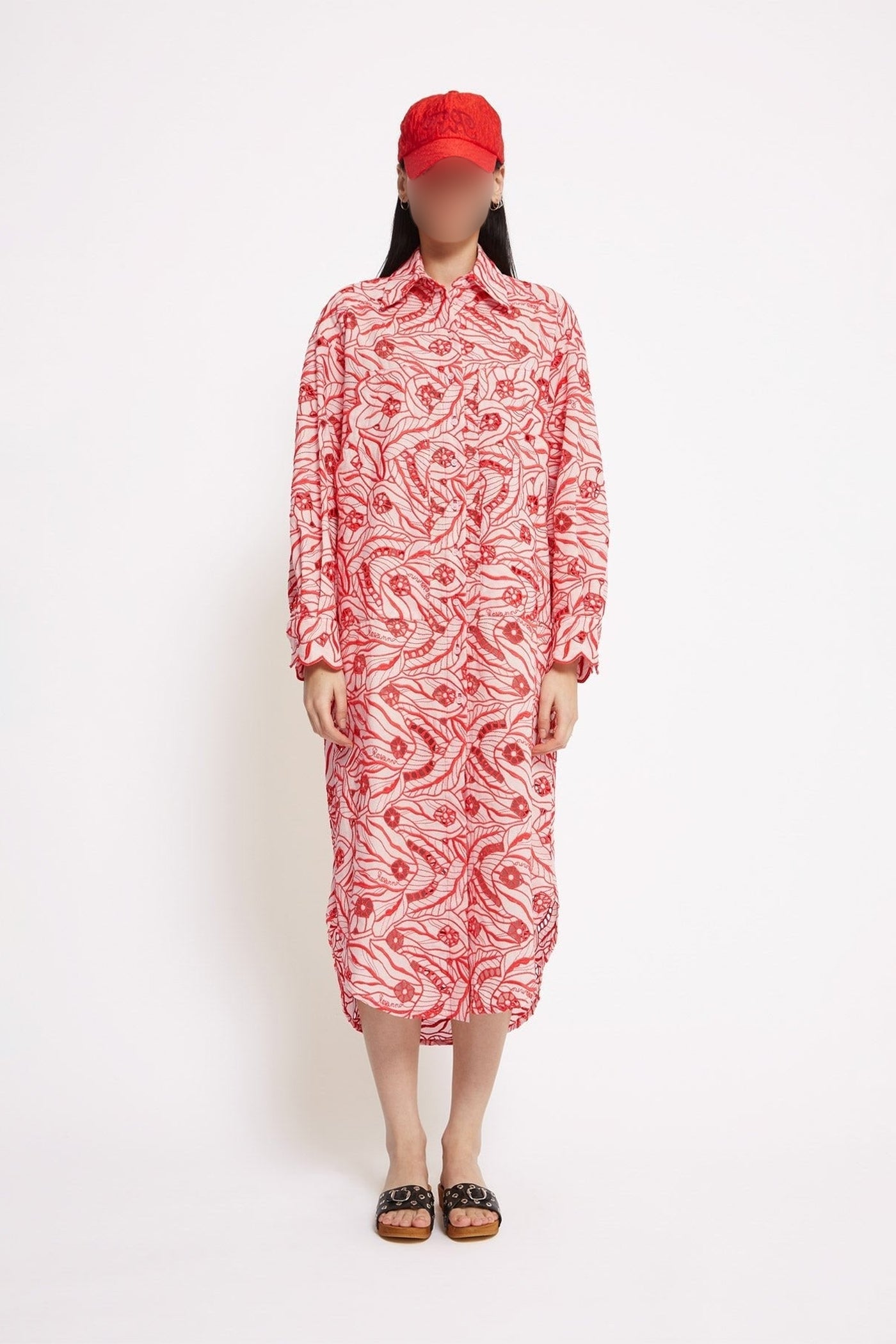 Robe longue Scoop - Rose