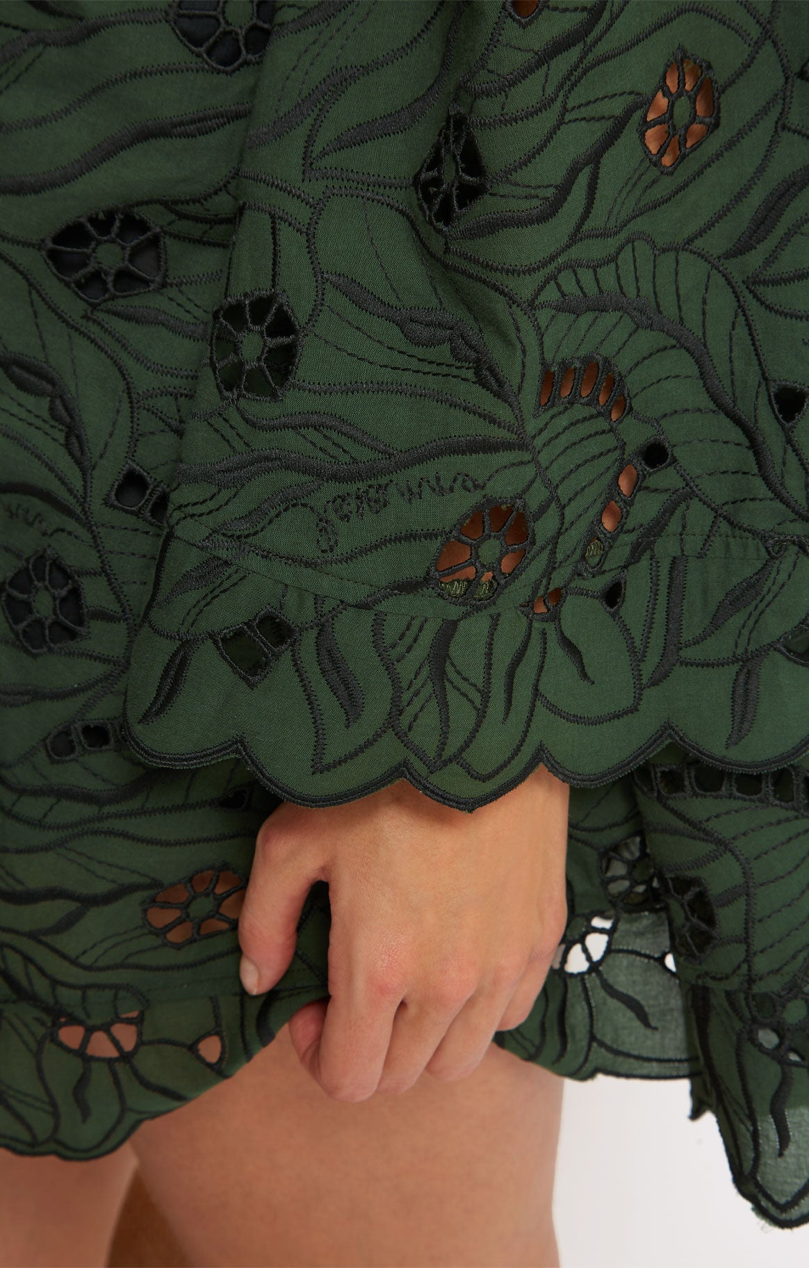 Robe courte Sergio à col V - Green