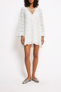 Robe courte Sergio en coton - Blanc