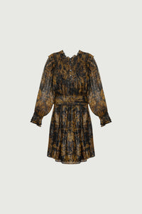 BRONZE/NOIR _ Robe Narcisse - Bronze & noir