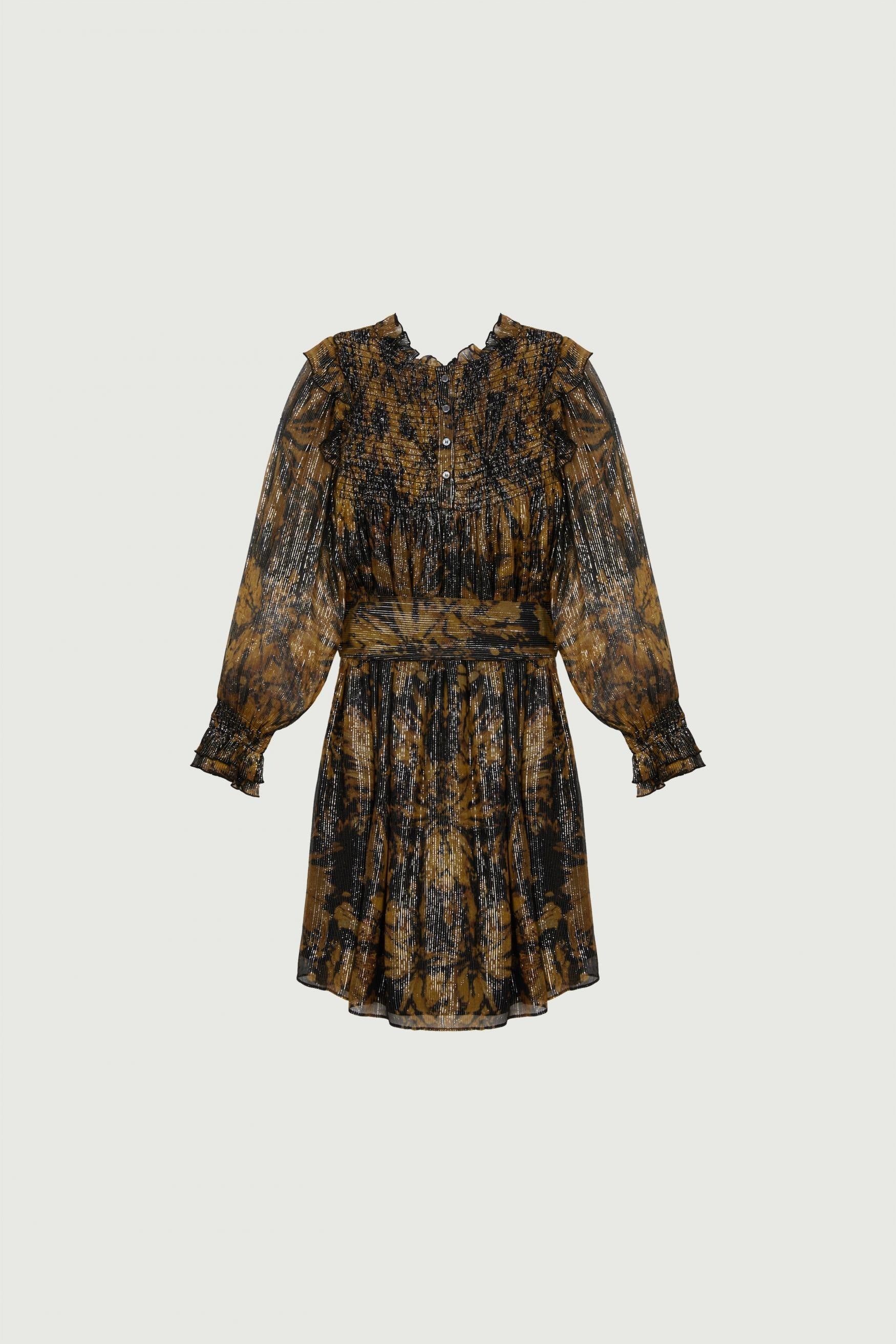 BRONZE/NOIR _ Robe Narcisse - Bronze & noir