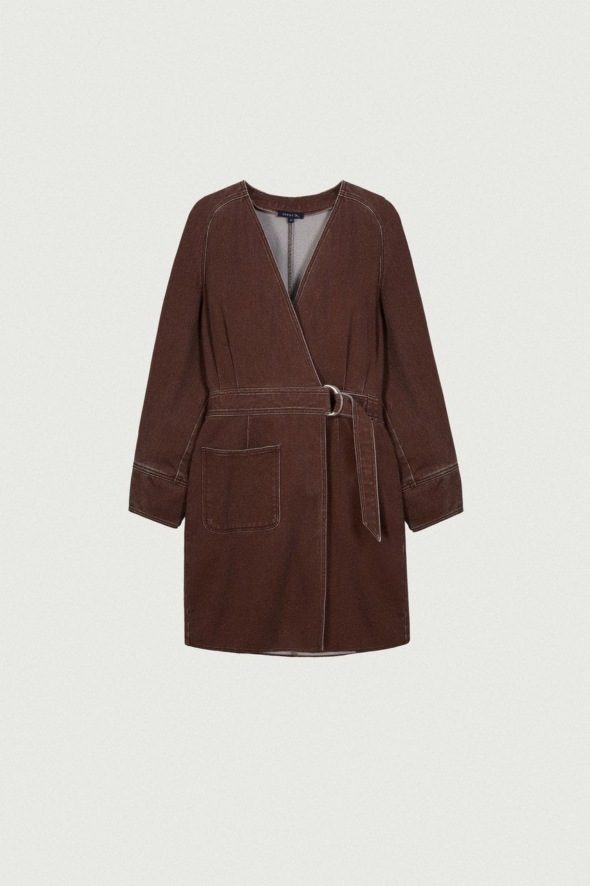 AUBERGINE _ Robe Norvege en coton - Aubergine