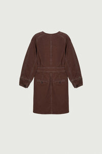 AUBERGINE _ Robe Norvege en coton - Aubergine