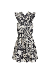 NOIR/ECRU ROBE CHAINE & TRAME QUIERO