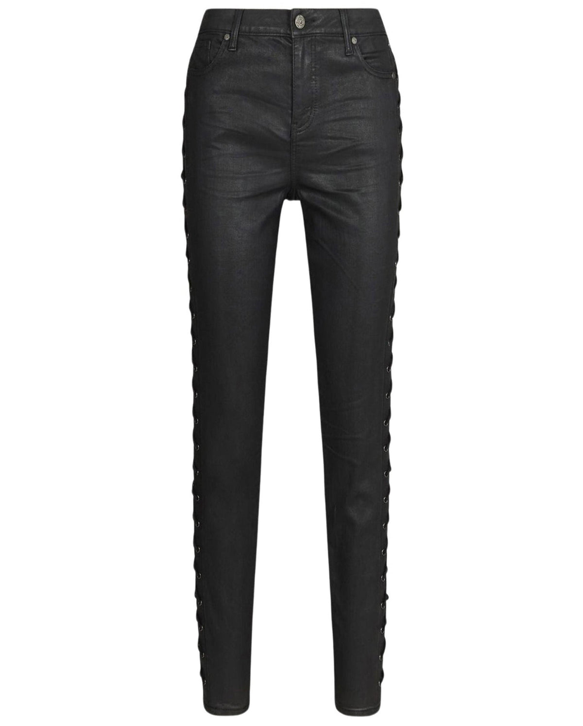 Jeans skinny Rock à laçets - Black