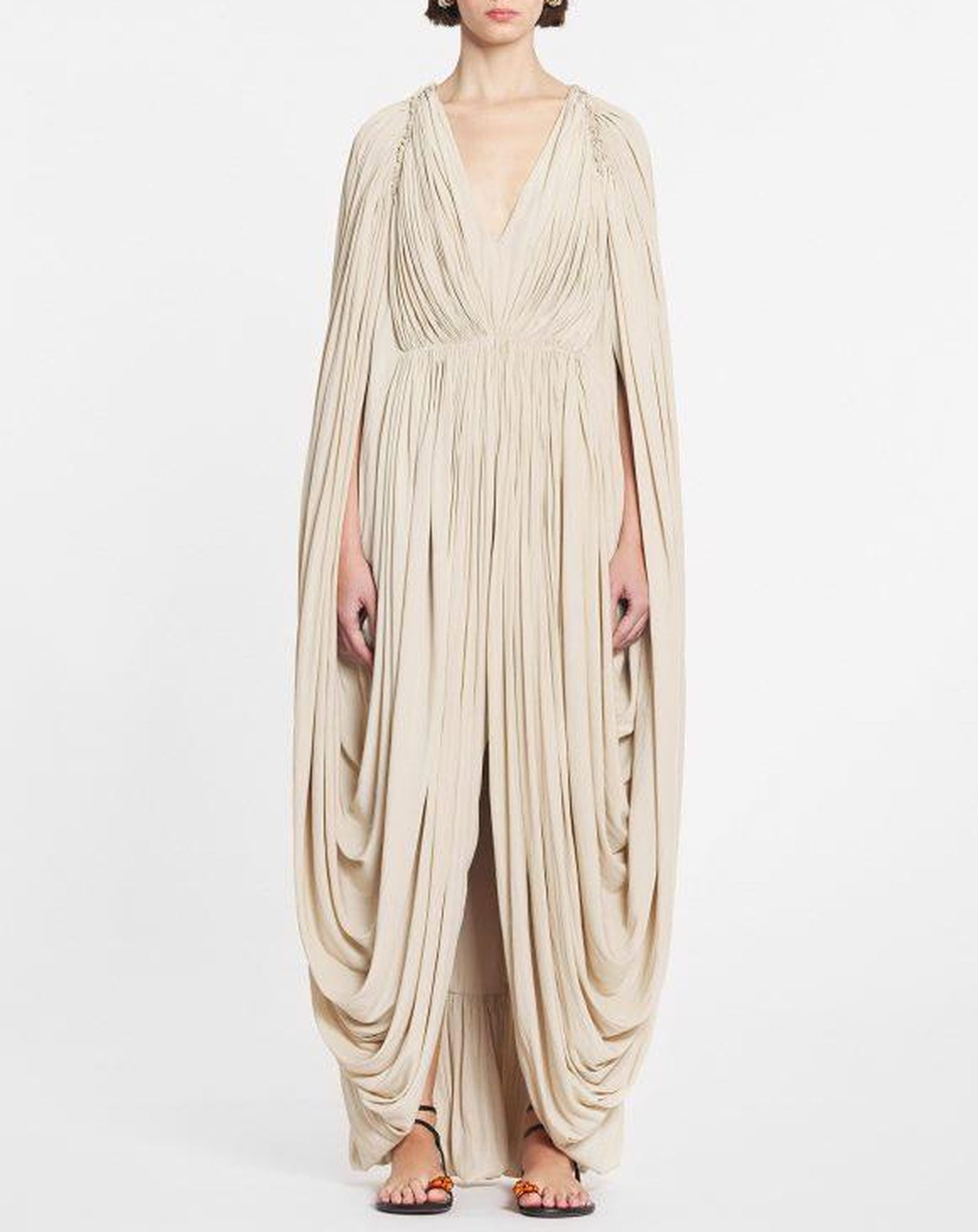 Robe longue drapée - Mangue