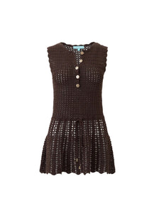 Robe Rosie à boutons - Brown
