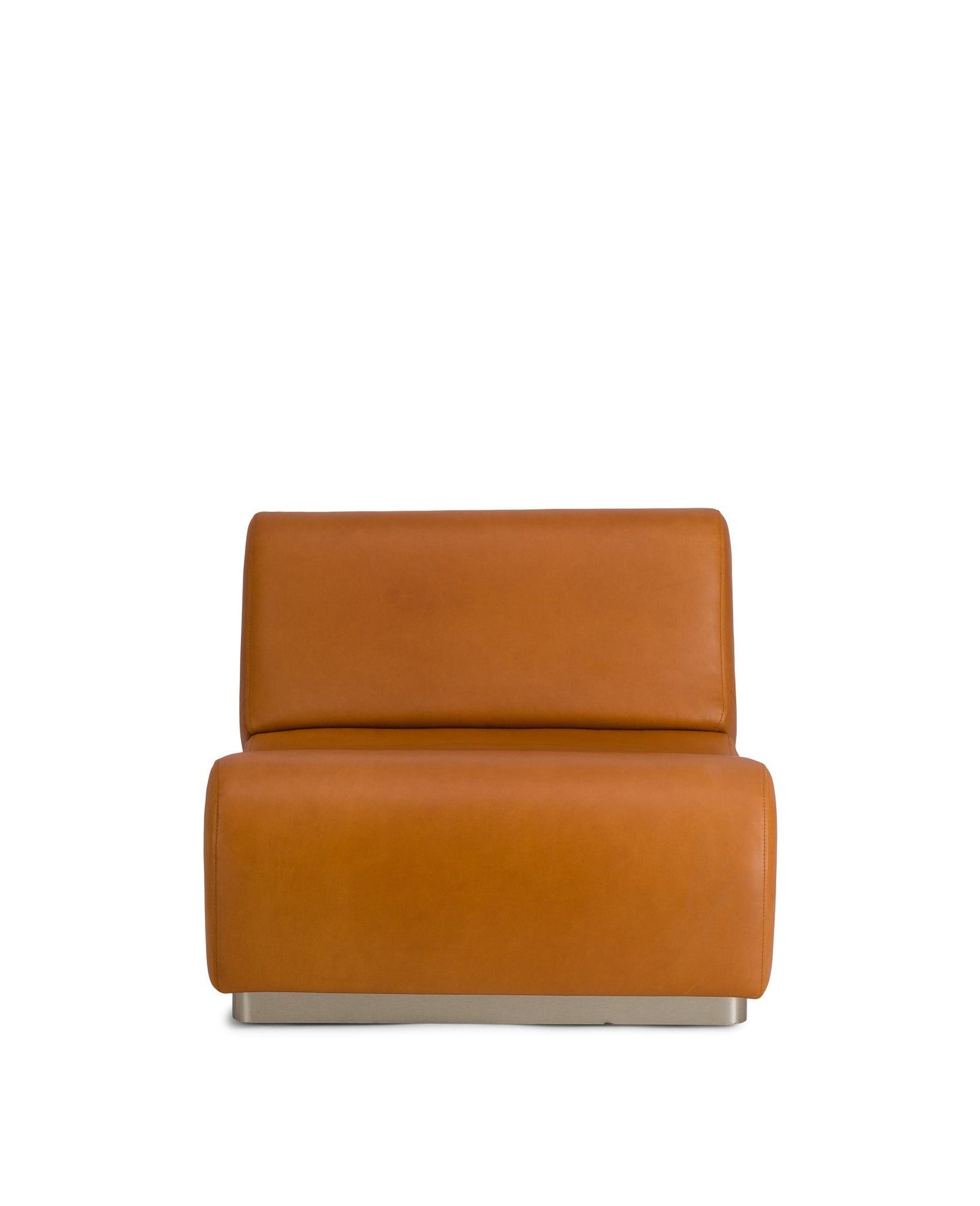 Chauffeuse modulable Rotondo en cuir - Camel