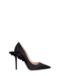Rouches 105 satin court shoes - Black Satin