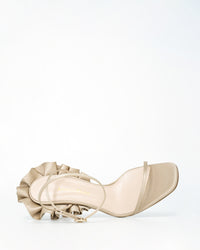 ROUCHES SATIN SANDAL
