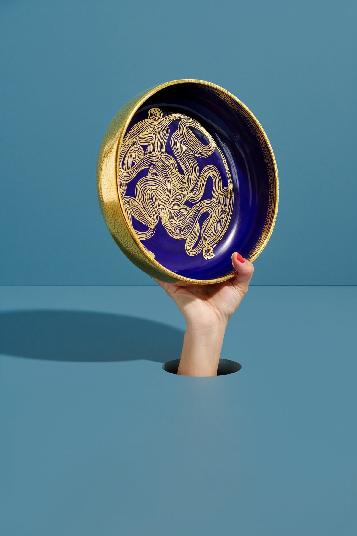 RUAN HOFFMANN BOWL-BLUE-MEDIUM