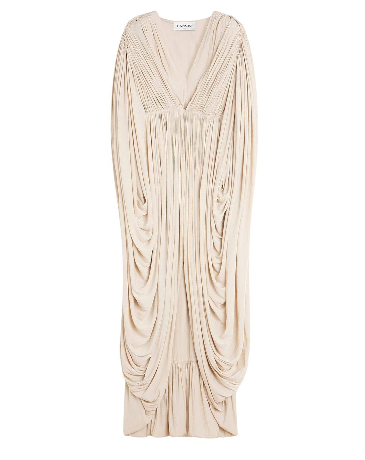 ZZNO STOCK BLANC CASSE LONG DRAPED DRESS