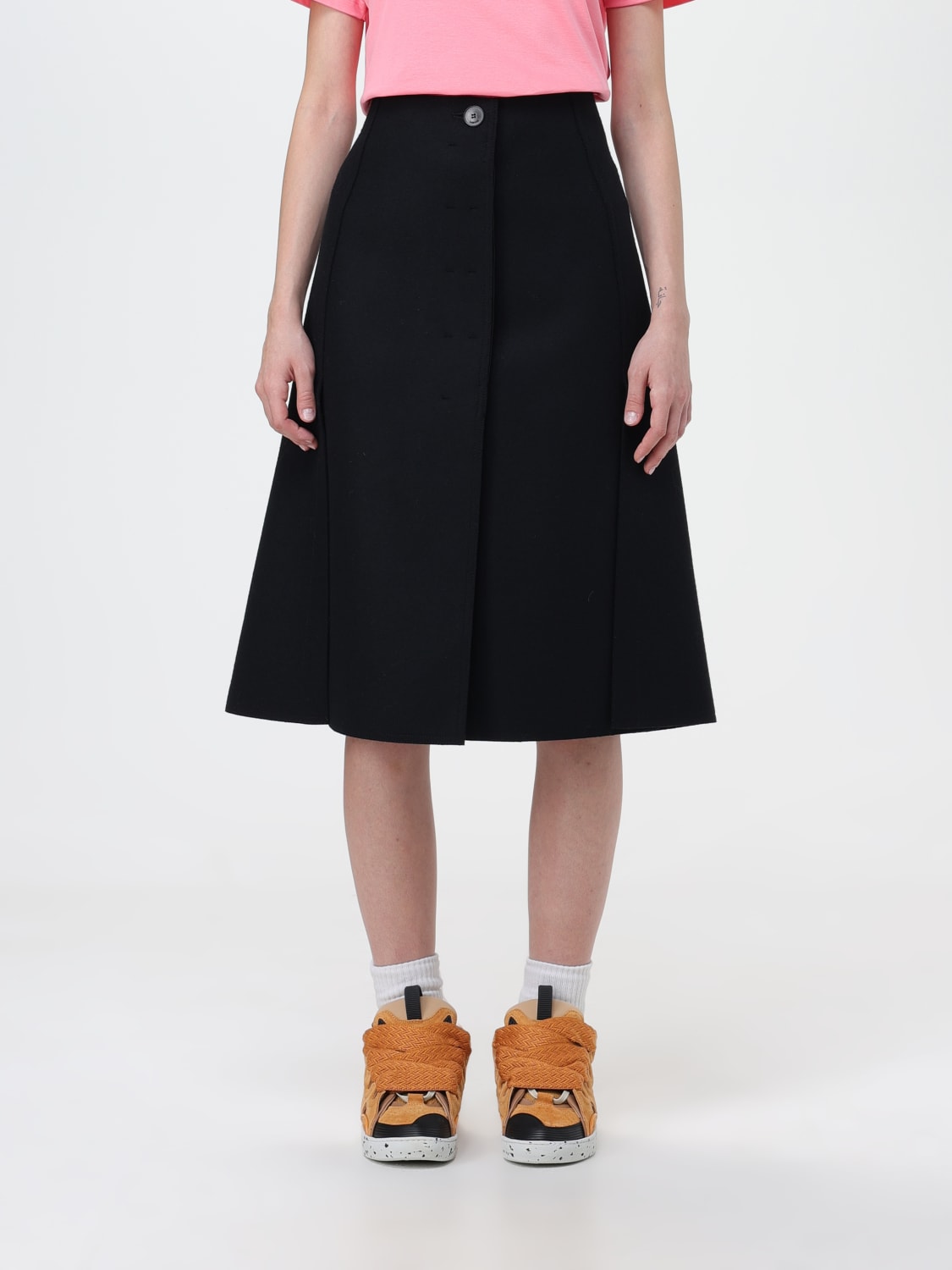 ZZNO STOCK NOIR KNEE TAILORED SKIRT