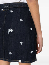 Jupe en denim courte - Bleu Marine