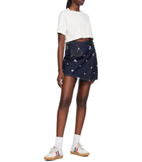 Jupe en denim courte - Bleu Marine