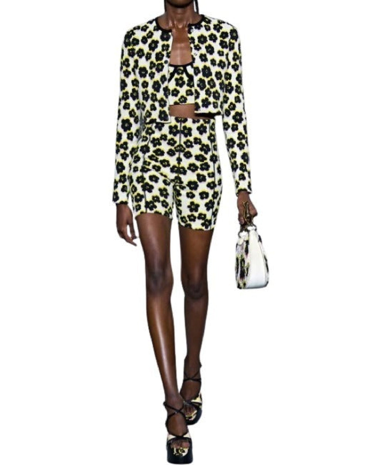 Short cycliste à fleurs - Multicolore