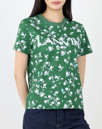 T-shirt regular imprimé en laine - Bouteille