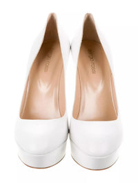 Escarpins à plateforme 150 en cuir - Bianco