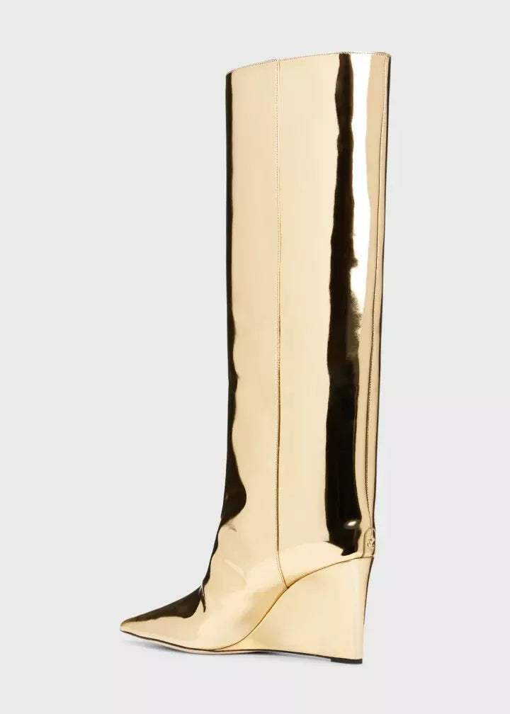 Blake mid high 85 leather boots - Gold