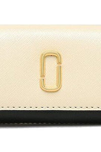 Portefeuille Snapshot en cuir - Noir & Ivoire