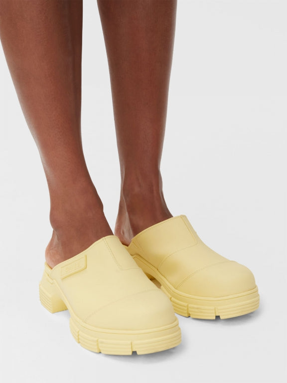 Mules City à talons - Pale Banana