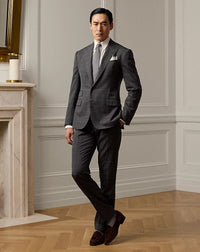 Hand-made Kent partridge-eye wool suit - Charcoal