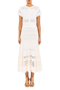 Annisa Eyelet Knit Skirt