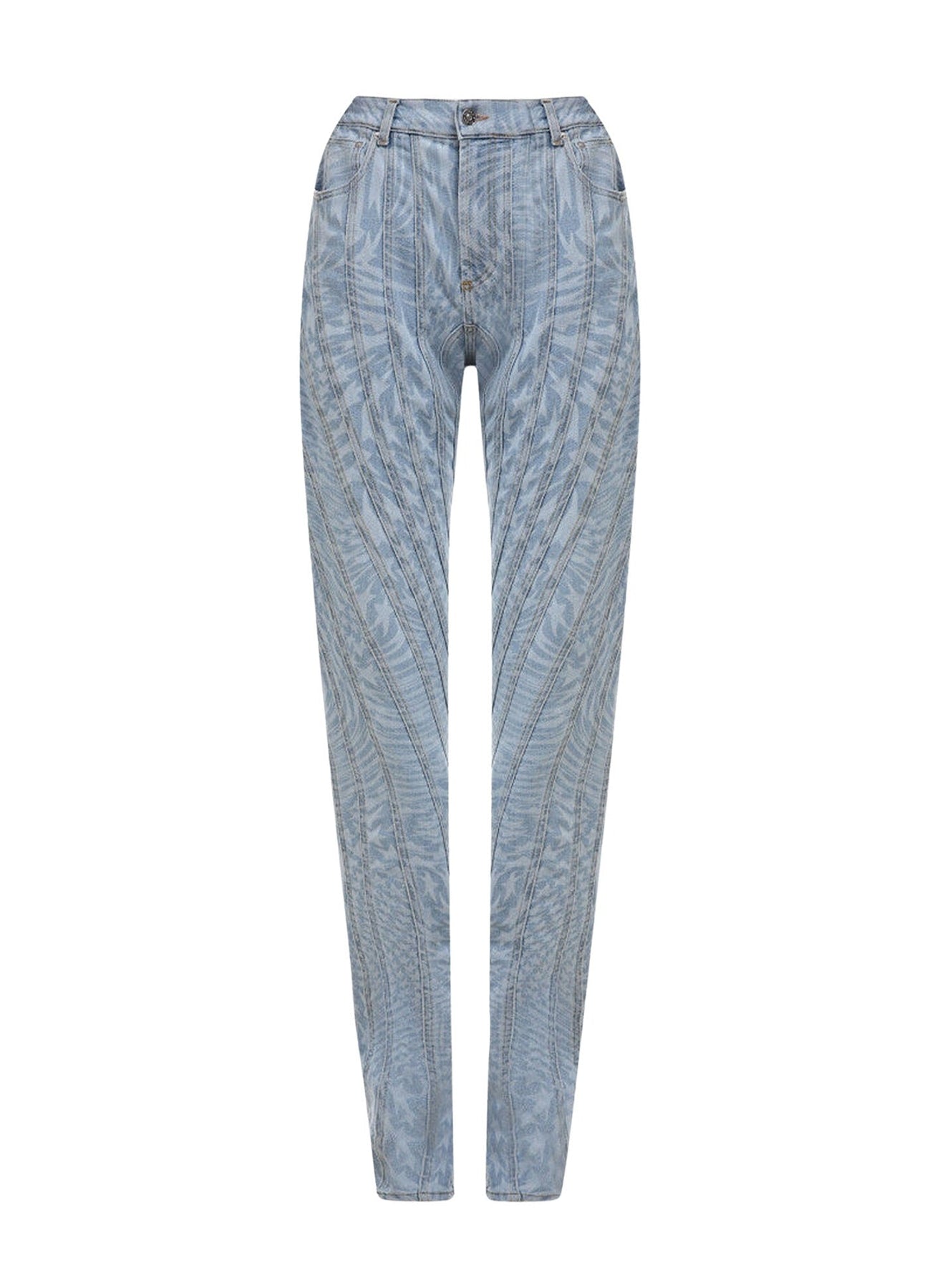 STAR PRINTED DENIM BAGGY