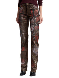 Jean droit Beldon décoré - Lustrous Floral