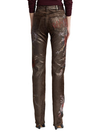 Jean droit Beldon décoré - Lustrous Floral