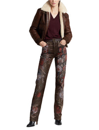 Jean droit Beldon décoré - Lustrous Floral