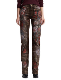 Jean droit Beldon décoré - Lustrous Floral