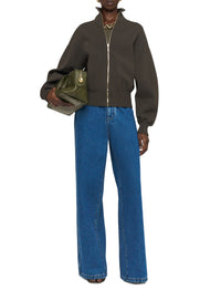 Loose-fitting sand-coloured bomber jacket - Palm Leaf