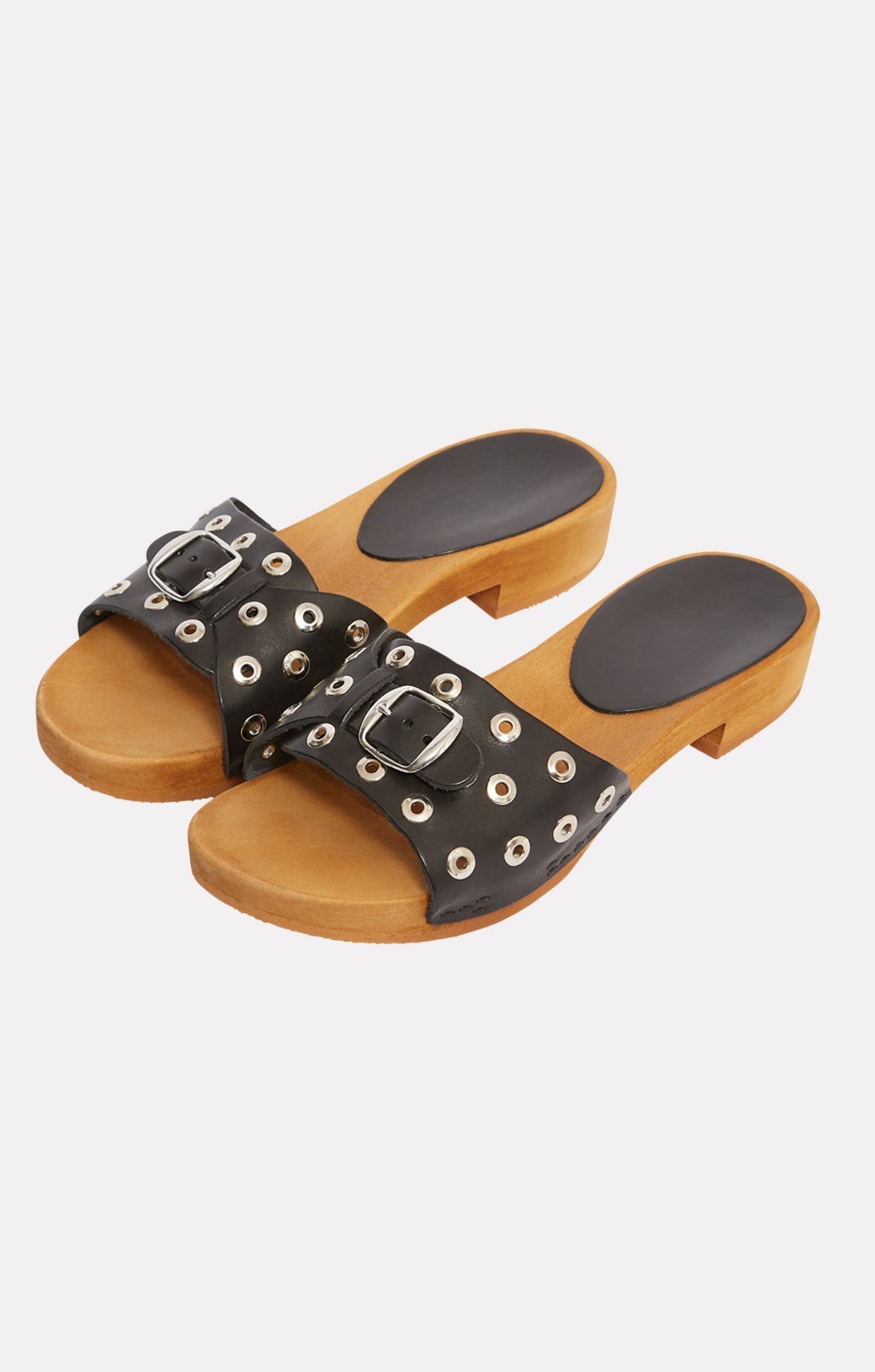 Sabots Club 30 en cuir - Noir