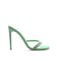 Sandales à talons Irina 105 à strass en satin - Verde & Erinite