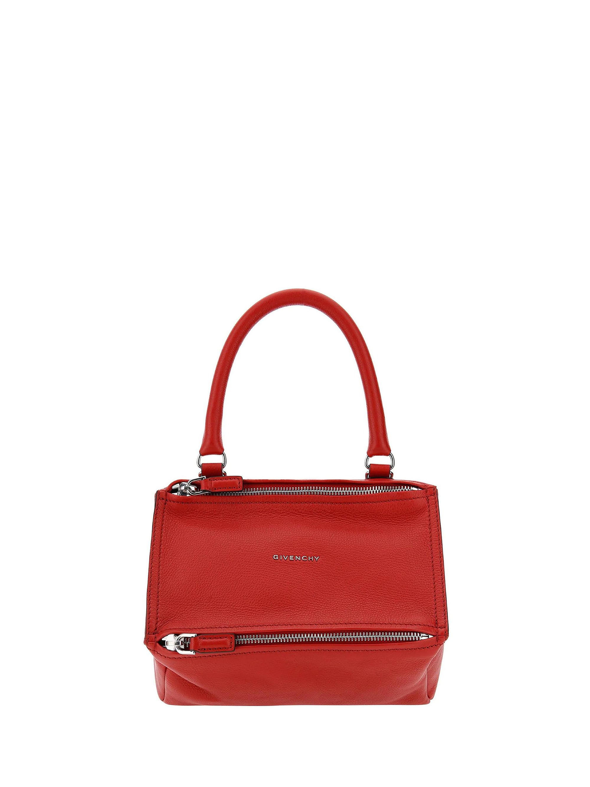 Sac Pandora petit modèle en cuir grainé - Vermillon