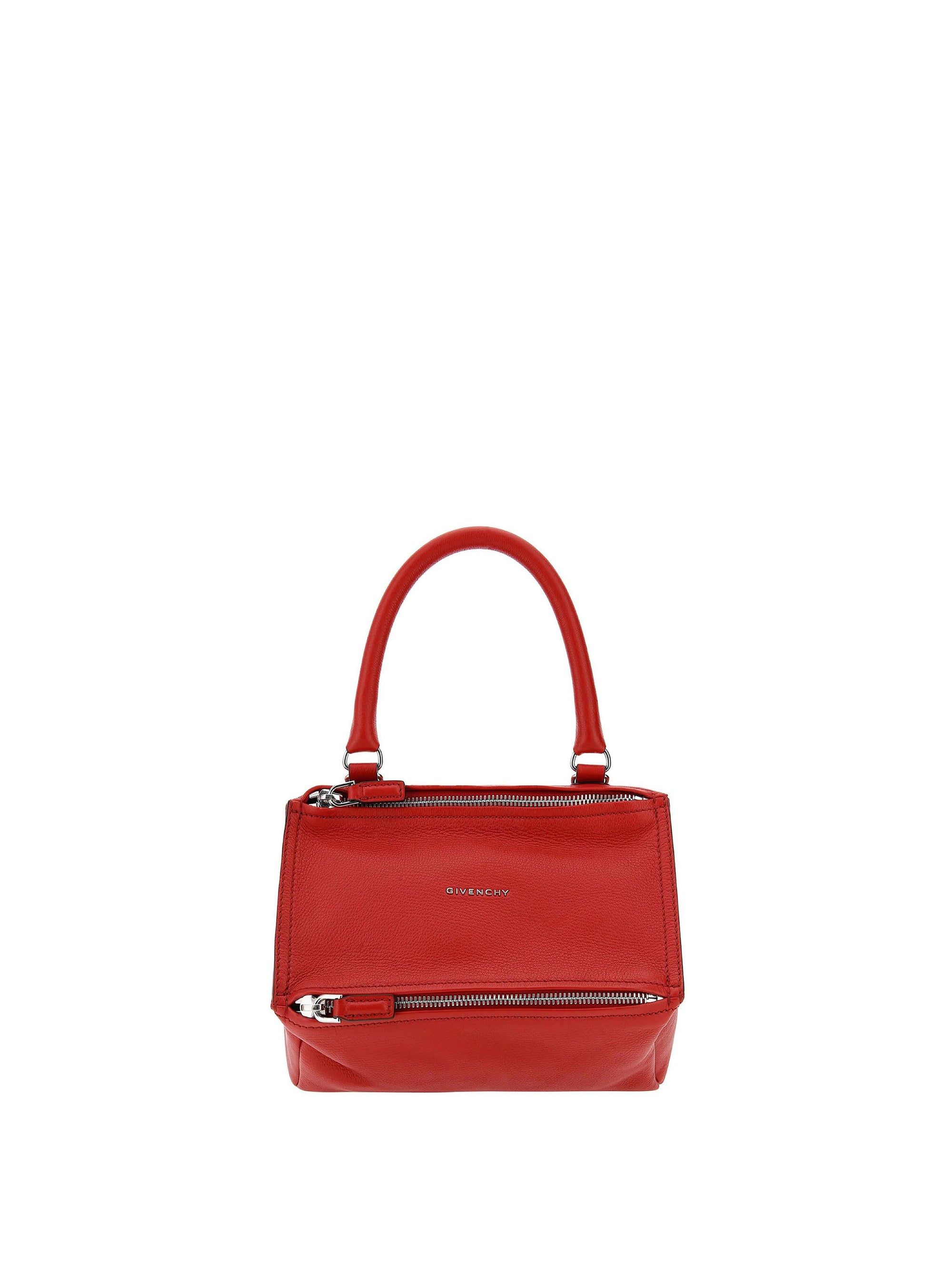 Sac Pandora mini modèle en cuir grainé - Vermillon
